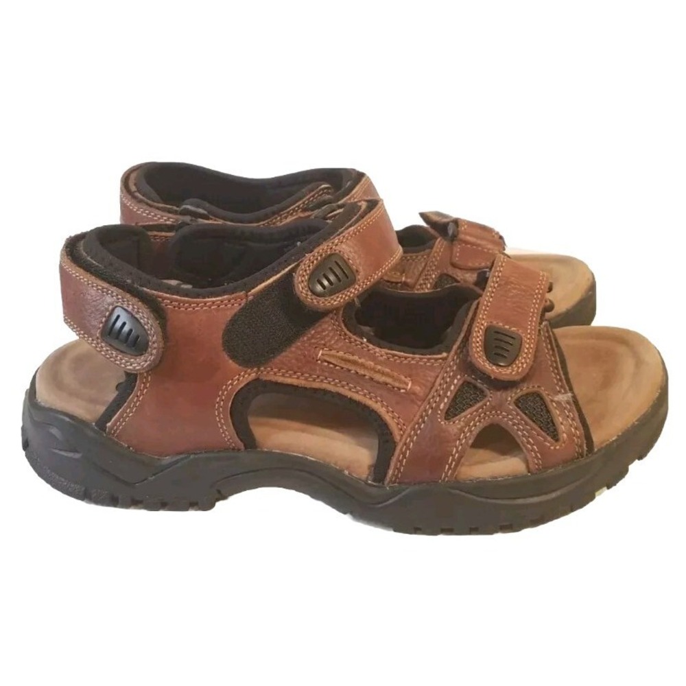 Canyon River Blues Mens 9D Fisherman Comfort Sandals Tan Brown Hiking Shoe‎ CRB